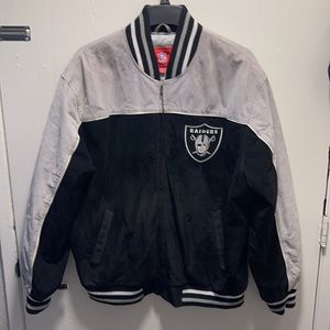 Oakland Raiders swade leather letterman jacket